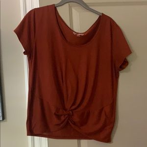 burnt orange casual top